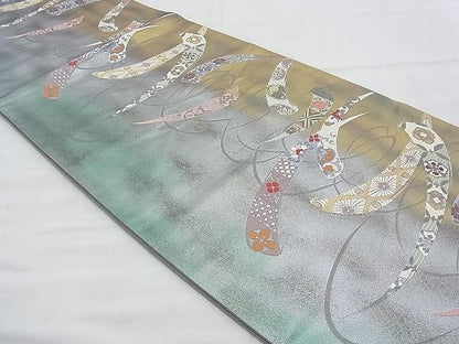 平和屋着物◎六通柄袋帯 唐織 絹枠乃匠 金糸 引箔 逸品 BAAG4543th