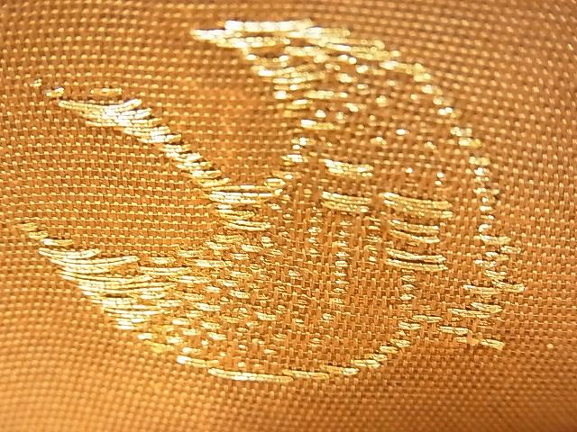 平和屋着物◎太鼓柄袋帯 唐織 瓦取花蝶文 金銀糸 逸品 BAAG4559th
