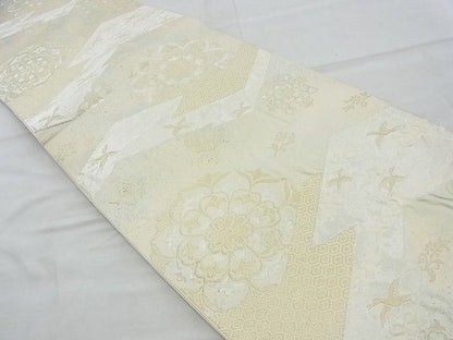 平和屋着物◎六通柄袋帯 ふくれ織り 正倉院花鳥文 金銀糸 逸品 BAAH4628th