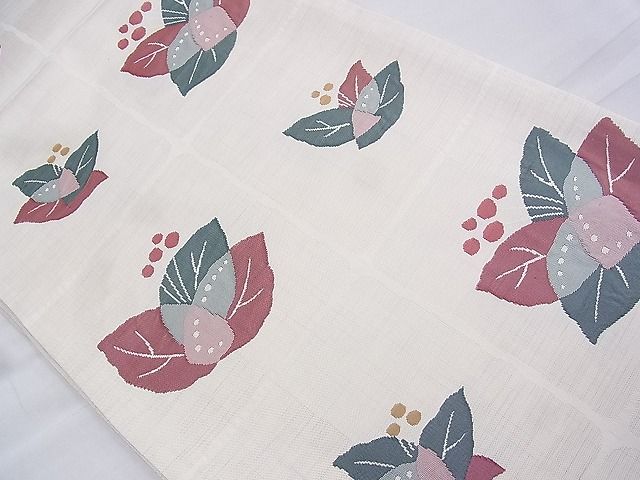 平和屋着物◎六通柄袋帯 市松花文 逸品 BAAH1137ns