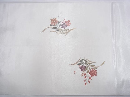 平和屋着物◎太鼓柄袋帯 秋草文 金銀彩 逸品 BAAH1129ns
