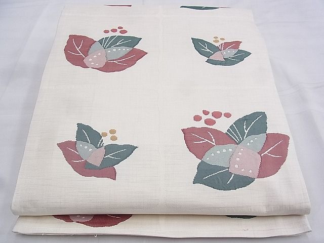 平和屋着物◎六通柄袋帯 市松花文 逸品 BAAH1137ns