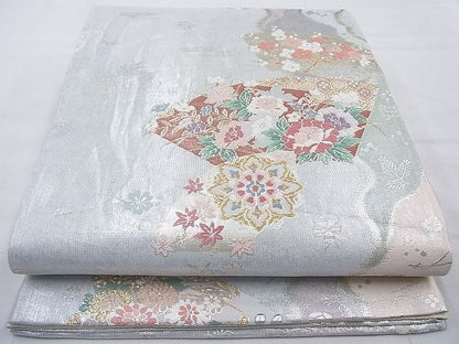 平和屋着物◎佐賀錦 六通柄袋帯 唐織 夢がたり 金銀糸 逸品 BAAG6863cm
