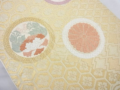 平和屋着物◎六通柄袋帯 唐織 煌彩綾錦 金糸 逸品 BAAG6859cm