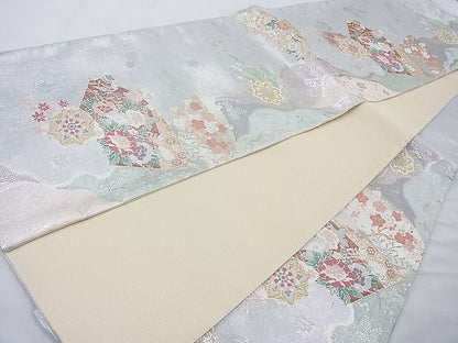 平和屋着物◎佐賀錦 六通柄袋帯 唐織 夢がたり 金銀糸 逸品 BAAG6863cm