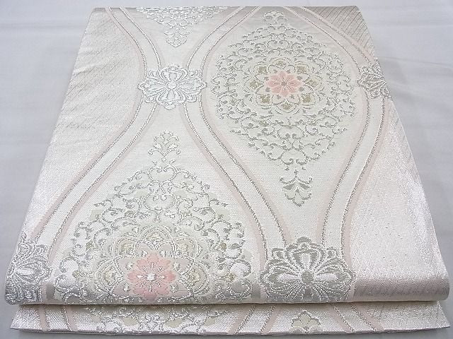平和屋着物◎六通柄袋帯 唐織 正倉院立涌文様 金銀糸 逸品 BAAG6907cm