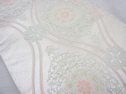 平和屋着物◎六通柄袋帯 唐織 正倉院立涌文様 金銀糸 逸品 BAAG6907cm