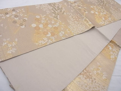 平和屋着物◎六通柄袋帯 唐織 千代 金糸 逸品 BAAG6997cm