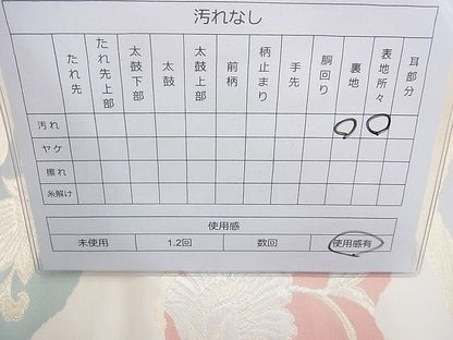 平和屋着物◎六通柄袋帯 更紗花文 金糸 逸品 BAAH2213cm