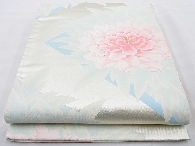 平和屋着物◎六通柄袋帯 唐織 草花文 金糸 逸品 BAAH2225cm