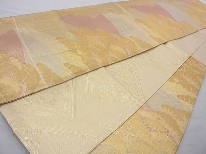 平和屋着物◎佐賀錦 六通柄袋帯 松 金糸 逸品 BAAH2249cm