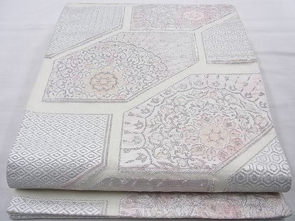 平和屋着物◎六通柄袋帯 彩光 銀糸 逸品 BAAH2253cm