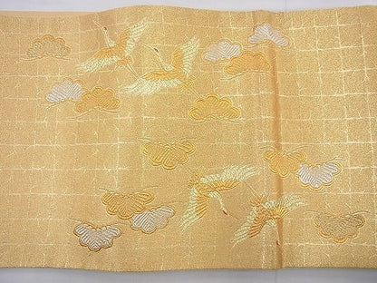 平和屋着物◎太鼓柄袋帯 宝寿 松 金糸 逸品 BAAH2246cm