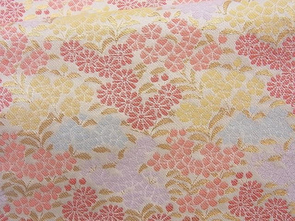 平和屋着物◎六通柄袋帯 草花文 金糸 逸品 BAAH2260cm