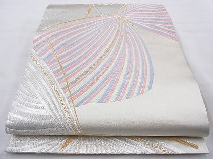 平和屋着物◎六通柄袋帯 唐織 舞蝶文 金銀糸 逸品 BAAH2252cm