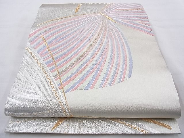 平和屋着物◎六通柄袋帯 唐織 舞蝶文 金銀糸 逸品 BAAH2252cm