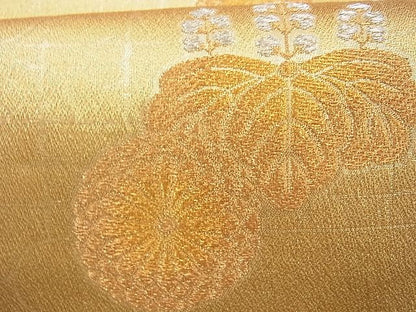 平和屋着物◎太鼓柄袋帯 宝寿 松 金糸 逸品 BAAH2246cm