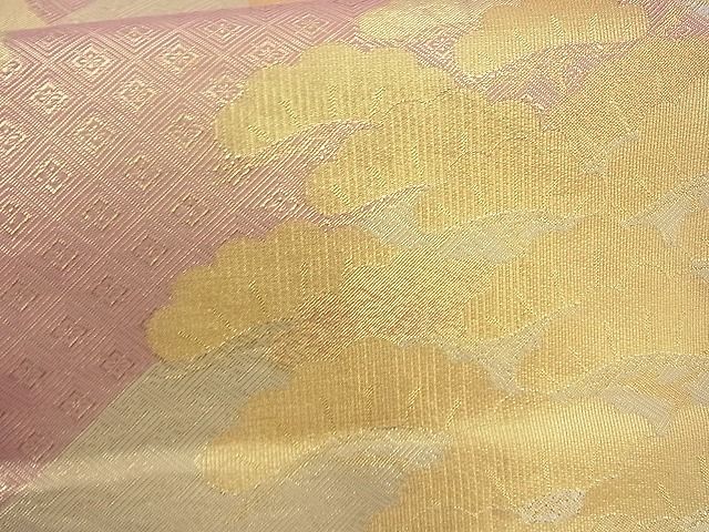 平和屋着物◎佐賀錦 六通柄袋帯 松 金糸 逸品 BAAH2249cm