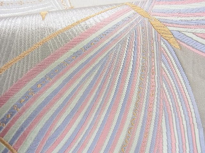 平和屋着物◎六通柄袋帯 唐織 舞蝶文 金銀糸 逸品 BAAH2252cm