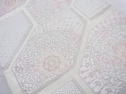 平和屋着物◎六通柄袋帯 彩光 銀糸 逸品 BAAH2253cm