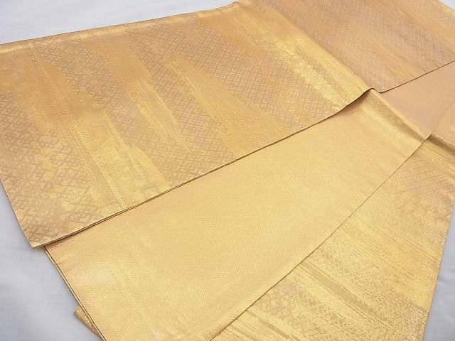 平和屋着物◎佐賀錦 六通柄袋帯 箔散らし文様 引箔 逸品 BAAH2275cm
