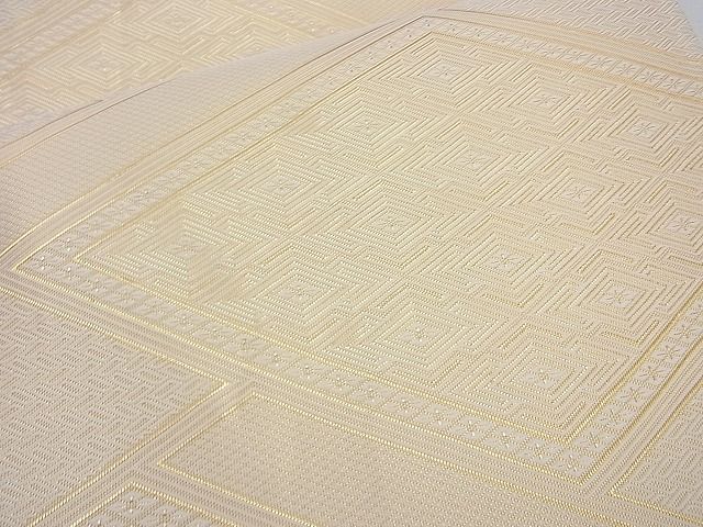 平和屋着物◎佐賀錦 六通柄袋帯 色紙重ね 金糸 逸品 BAAH2359cm