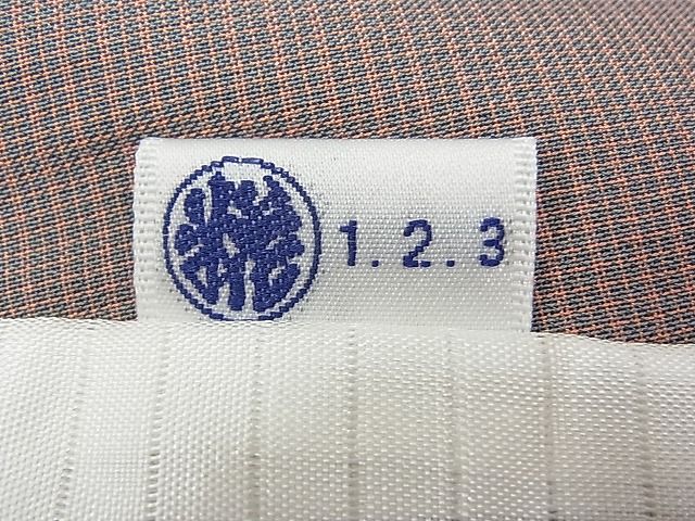 平和屋本店■極上　夏物　東郷織物謹製　永江明夫　本場大島紬　夏大島　みじん格子　証紙付き　逸品　CYAA0411s4