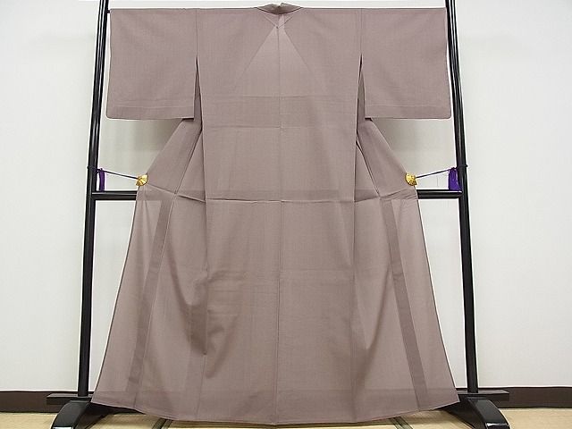 平和屋本店■極上　夏物　東郷織物謹製　永江明夫　本場大島紬　夏大島　みじん格子　証紙付き　逸品　CYAA0411s4