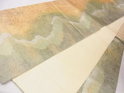 平和屋着物■六通柄袋帯 道長文 逸品 CAAG1759eg