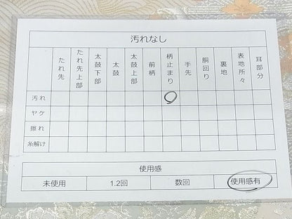 平和屋着物◎六通柄袋帯 道長有職文 金銀糸 正絹 逸品 AAAI8302Ajz
