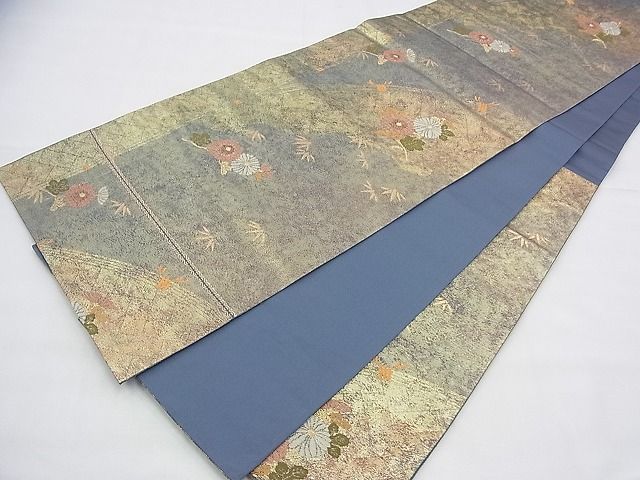 平和屋着物◎六通柄袋帯 花ごころ 金糸 引箔 逸品 BAAG8516fk