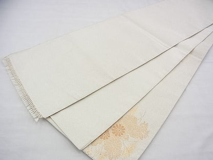 平和屋着物◎太鼓柄袋帯 綴れ 流水秋草文 金銀糸 逸品 BAAH5820fk