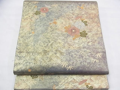 平和屋着物◎六通柄袋帯 花ごころ 金糸 引箔 逸品 BAAG8516fk