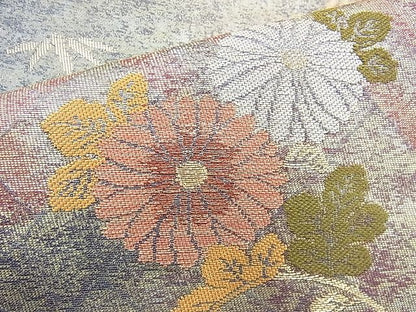 平和屋着物◎六通柄袋帯 花ごころ 金糸 引箔 逸品 BAAG8516fk