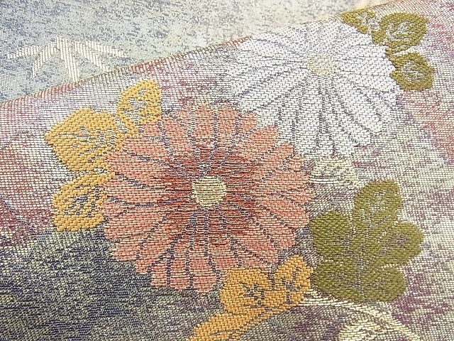 平和屋着物◎六通柄袋帯 花ごころ 金糸 引箔 逸品 BAAG8516fk