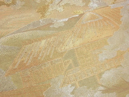 平和屋着物◎佐賀錦 六通柄袋帯 古都の四季 金糸 逸品 BAAH5848fk