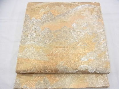 平和屋着物◎佐賀錦 六通柄袋帯 古都の四季 金糸 逸品 BAAH5848fk