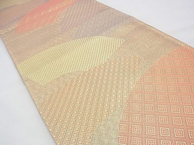 平和屋着物◎佐賀錦 六通柄袋帯 地紙吉祥文 金糸 逸品 BAAH5864fk