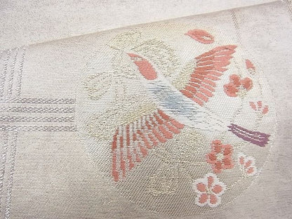 平和屋着物◎六通柄袋帯 唐織 正倉院絹衣 金糸 逸品 BAAG8563fk