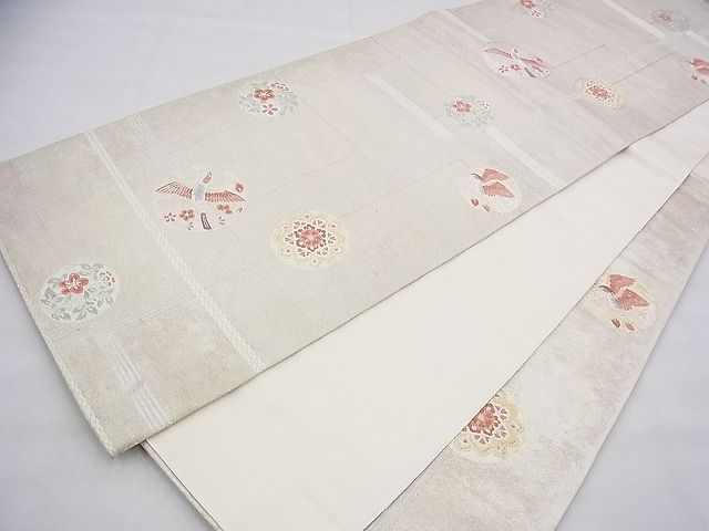 平和屋着物◎六通柄袋帯 唐織 正倉院絹衣 金糸 逸品 BAAG8563fk