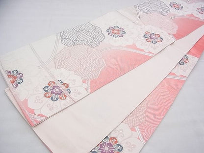 平和屋着物◎六通柄袋帯 唐織 正倉院花文 銀糸 逸品 BAAG8560fk