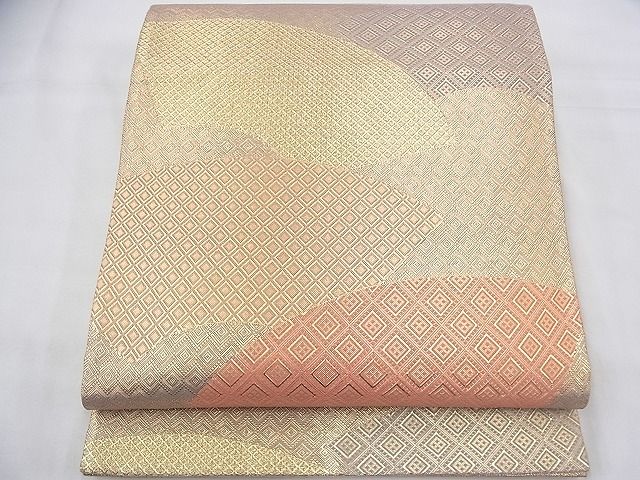 平和屋着物◎佐賀錦 六通柄袋帯 地紙吉祥文 金糸 逸品 BAAH5864fk