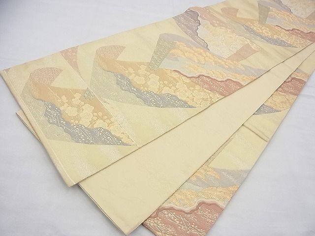 平和屋着物◎六通柄袋帯 数寄屋 金糸 逸品 BAAG8090fk