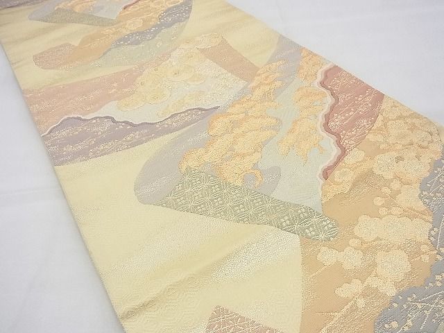 平和屋着物◎六通柄袋帯 数寄屋 金糸 逸品 BAAG8090fk