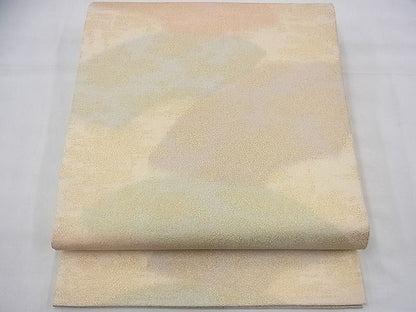 平和屋着物◎全通柄袋帯 砂子綴れ 地紙散らし 金糸 逸品 BAAG8088fk