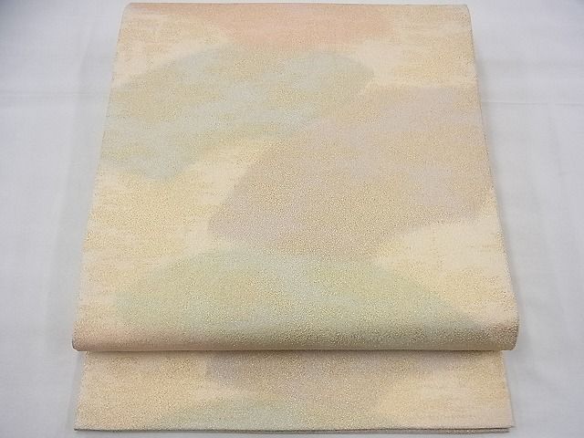 平和屋着物◎全通柄袋帯 砂子綴れ 地紙散らし 金糸 逸品 BAAG8088fk