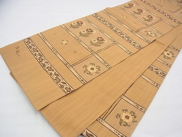 平和屋着物◎六通柄袋帯 立竜 横段花唐草文 逸品 BAAH5885fk