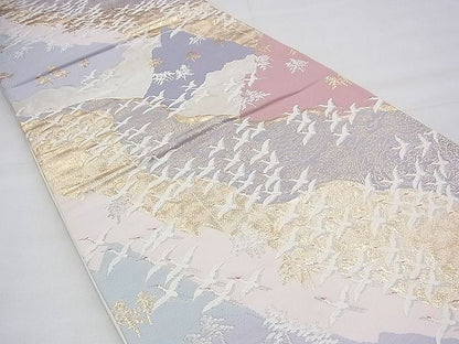 平和屋着物◎六通柄袋帯 唐織 洛西春秋抄 金糸 逸品 BAAG8598fk