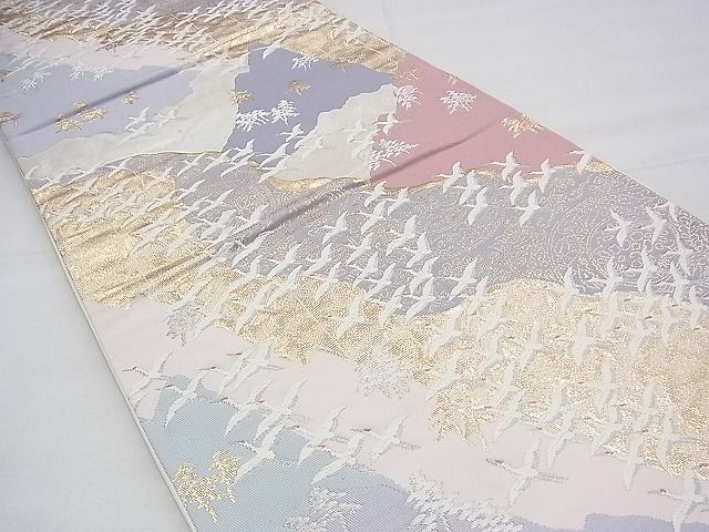 平和屋着物◎六通柄袋帯 唐織 洛西春秋抄 金糸 逸品 BAAG8598fk