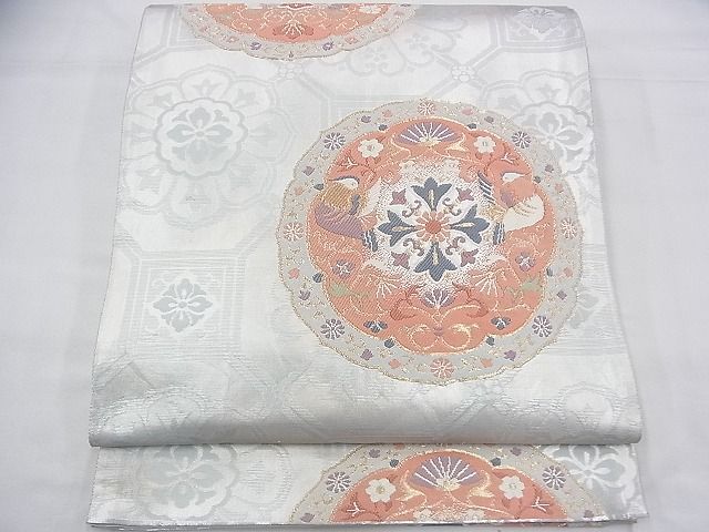 平和屋着物◎六通柄袋帯 唐織 正倉院花鳥文 金銀糸 逸品 BAAG8111fk
